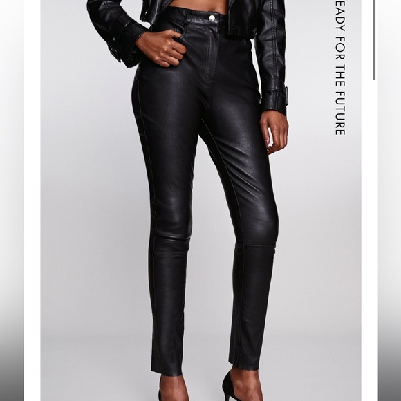 KAREN MILLEN Stretch 5 Pocket Leather Jean